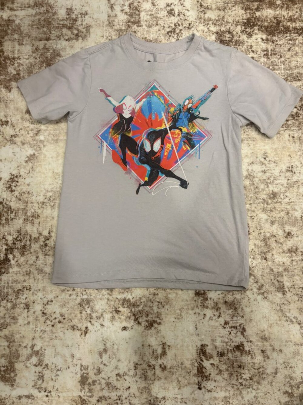 Marvel Spider-Man Across The Spider-Verse Boys Graphic Tee (Size S 6/7)